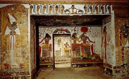 Two rooms from the Tomb of Nefertari (photo) van Egyptian
