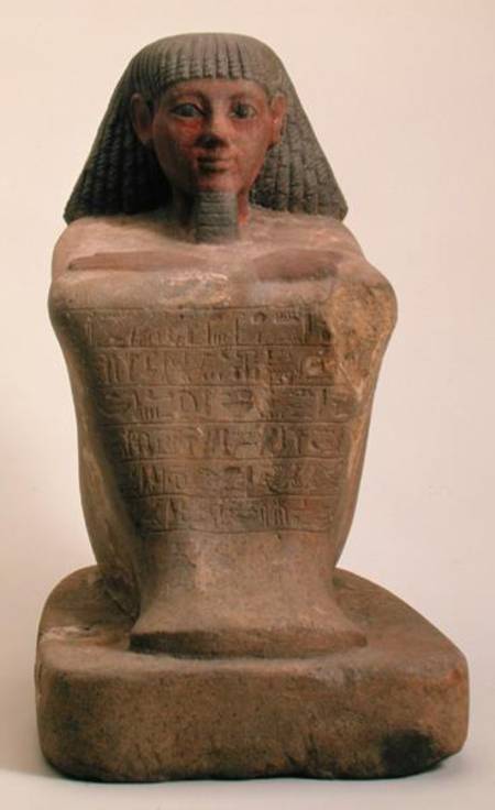 Statue of the Scribe Maaniamen, mid 15th century BC, New Kingdom van Egyptian