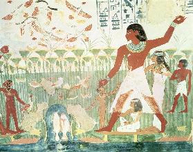Hunting and Fishing, from the Tomb of Nakht, New Kingdom