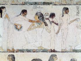The Toilet of Noblewomen, from the Tomb of Rekhmire, vizier of Tuthmosis III and Amenhotep II, New K