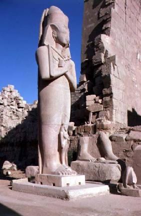 Colossal statue of Ramesses II (1279-1213 BC) in the Great Temple of Amun, New Kingdom