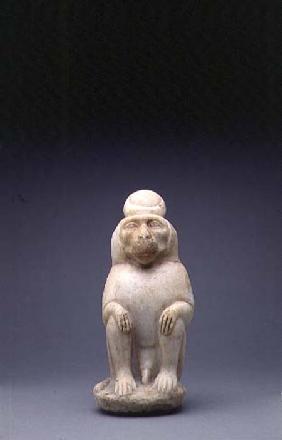 Marble figure of the Baboon of the God Toth