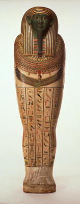 The sarcophagus of Psamtik I (664-610 BC) Late Period (painted wood) (for details see 95060-64) van Egyptian 26th Dynasty
