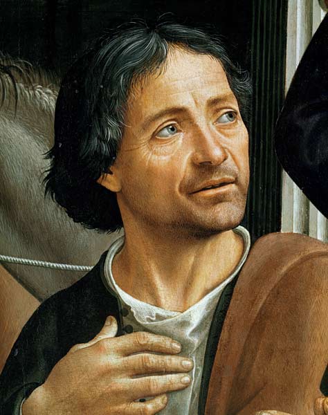 Adoration...Detail van  (eigentl. Domenico Tommaso Bigordi) Ghirlandaio Domenico