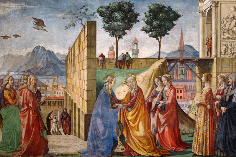 Visitation van  (eigentl. Domenico Tommaso Bigordi) Ghirlandaio Domenico