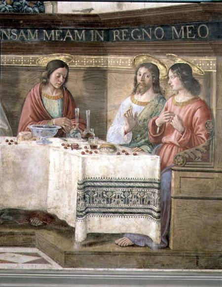 Detail from the Last Supper van  (eigentl. Domenico Tommaso Bigordi) Ghirlandaio Domenico