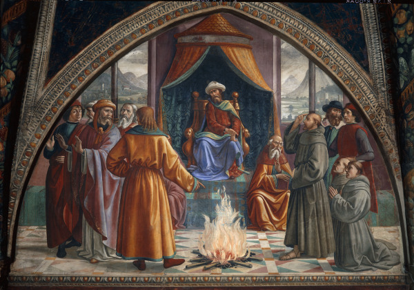 St.Francis bef.the Sultan van  (eigentl. Domenico Tommaso Bigordi) Ghirlandaio Domenico