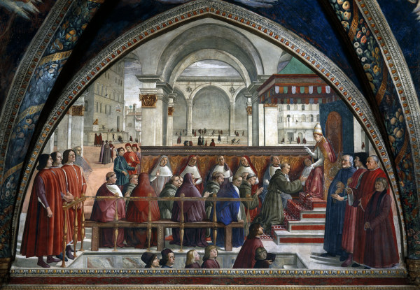 St.Francis bef.Honorius III van  (eigentl. Domenico Tommaso Bigordi) Ghirlandaio Domenico
