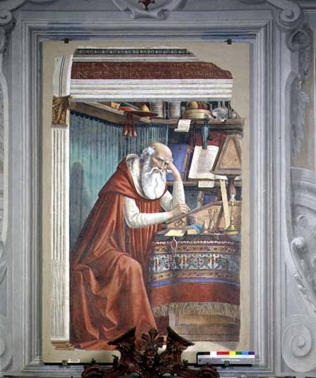 St. Jerome in his Study van  (eigentl. Domenico Tommaso Bigordi) Ghirlandaio Domenico