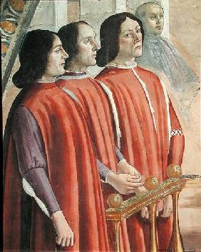 Members of the Sassetti family, from a scene from a cycle of the Life of St. Francis of Assisi