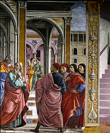 Die Vertreibung Joachims aus dem Tempel. van  (eigentl. Domenico Tommaso Bigordi) Ghirlandaio Domenico