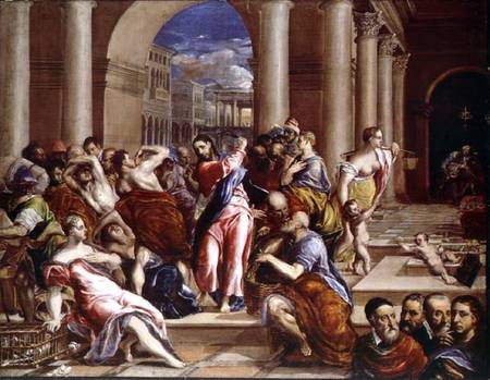 Christ Driving the Traders from the Temple van (eigentl. Dominikos Theotokopulos) Greco, El