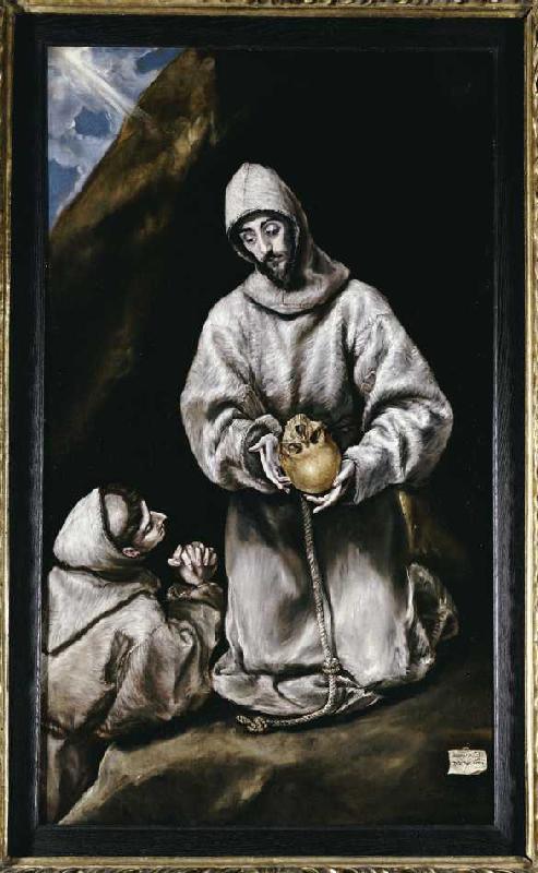 Der heiliger Franziskus meditierend. van (eigentl. Dominikos Theotokopulos) Greco, El