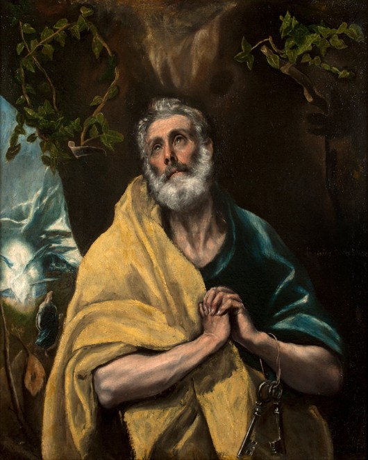 Saint Peter in Tears van (eigentl. Dominikos Theotokopulos) Greco, El