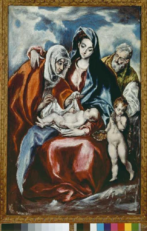 Die hl. Familie mit der hl. Anna und dem jungen Johannes d.T. van (eigentl. Dominikos Theotokopulos) Greco, El