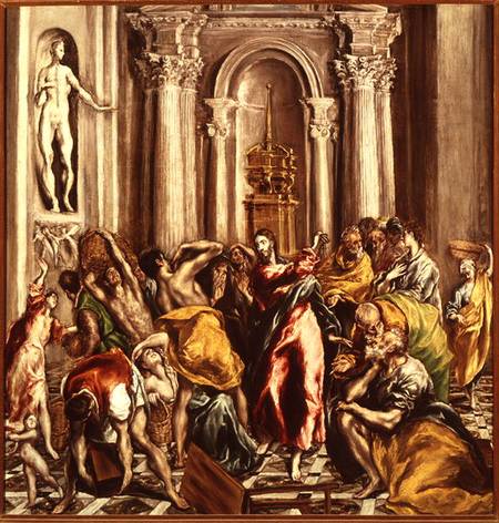 Jesus Driving the Merchants from the Temple van (eigentl. Dominikos Theotokopulos) Greco, El