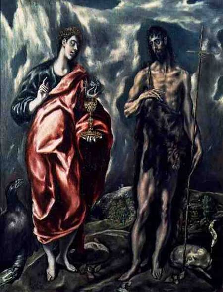 St. John the Evangelist and St. John the Baptist van (eigentl. Dominikos Theotokopulos) Greco, El