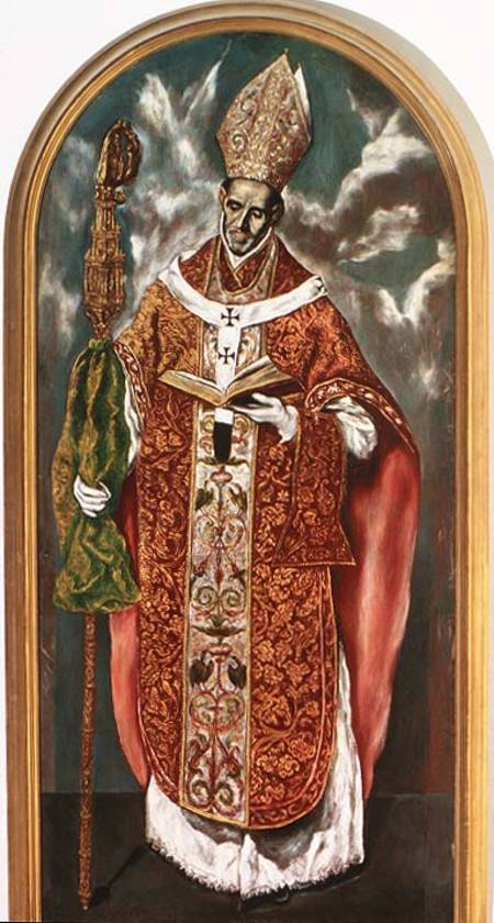 Saint Ildefonsus, a copy of the original in the Escorial van (eigentl. Dominikos Theotokopulos) Greco, El