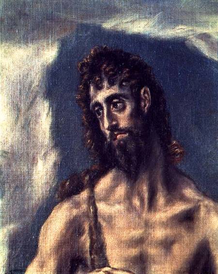 SS. John the Evangelist and John the Baptist, detail of the Baptist van (eigentl. Dominikos Theotokopulos) Greco, El