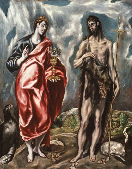 St John the Evangelist and St. John the Baptist van (eigentl. Dominikos Theotokopulos) Greco, El