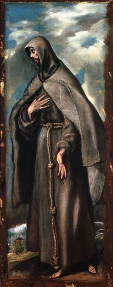 St.Francis of Assisi (c.1182-1220) van (eigentl. Dominikos Theotokopulos) Greco, El