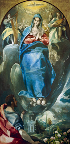 The Immaculate Conception Contemplated by St. John the Evangelist van (eigentl. Dominikos Theotokopulos) Greco, El