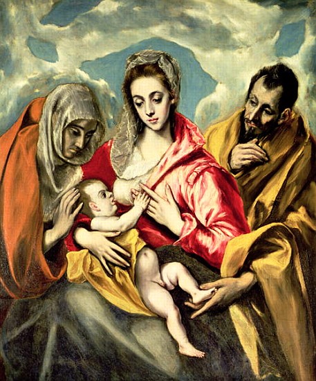 Virgin and Child with SS. Anne and Joseph, 1587-96 van (eigentl. Dominikos Theotokopulos) Greco, El