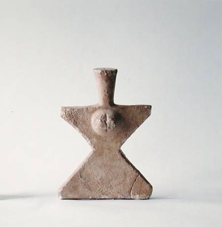 Figurine in an abstracted female form, from Tappeh Hesar, Iran van Elamite