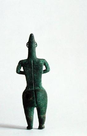 Back view of a human figurine thought to have had ritual connotations, from Marlik, Iran