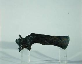 Blade of an axe with a lion depicted in relief, from Lorestan, Iran