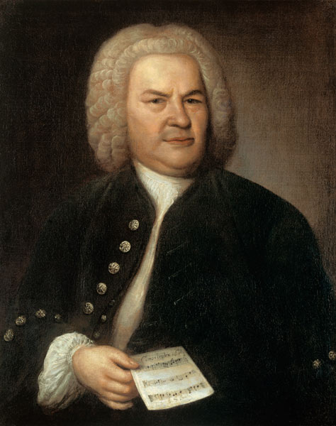  Portret van  Johann Sebastian Bach - van Elias Gottlob Haussmann