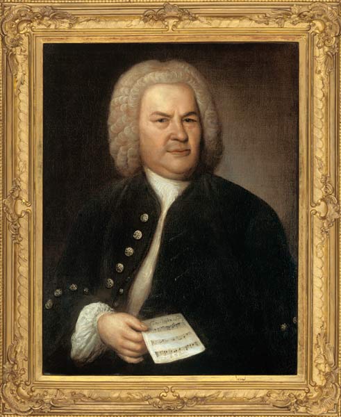 Portret van Johann Sebastian Bach van Elias Gottlob Haussmann