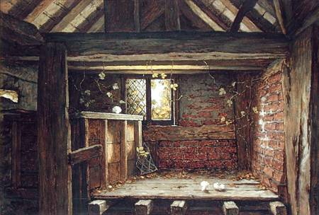 Among the Rafters, Speke Hall, Liverpool  on paper on van Elias Mollineaux Bancroft