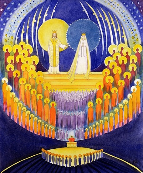 The Coronation of the Virgin Mary and the Glory of all the Saints, 2003 (w/c on paper)  van Elizabeth  Wang