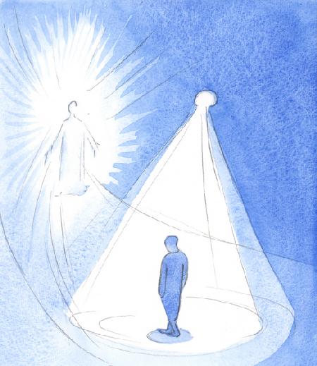 The Most Holy Spirit is like a lamp, shining above us, as we make our way towards Christ in Heaven
