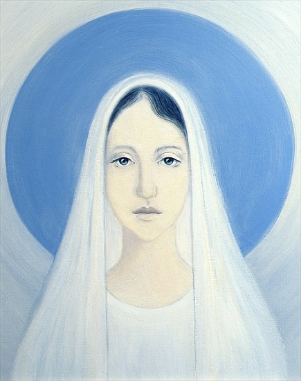The Virgin Mary, Our Lady of Harpenden, 1993 (oil on panel)  van Elizabeth  Wang