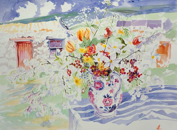 Spring Flowers on the Island van Elizabeth Jane  Lloyd