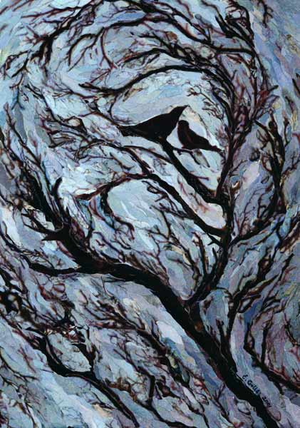 Stormy Day, Greenwich Park, 2001 (paper mosaic collage)  van Ellen  Golla
