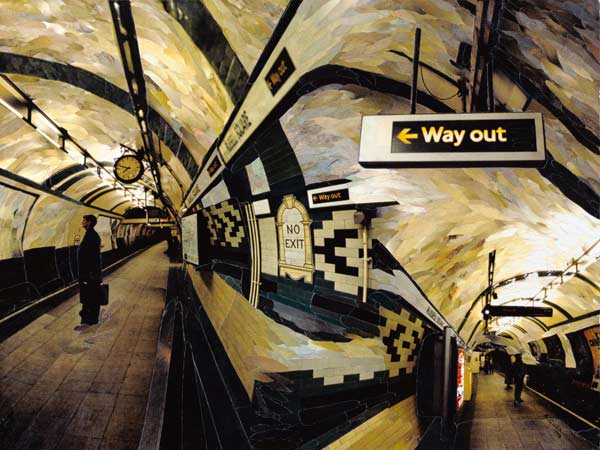 Way Out (Russell Square) 1998 (paper mosaic collage)  van Ellen  Golla