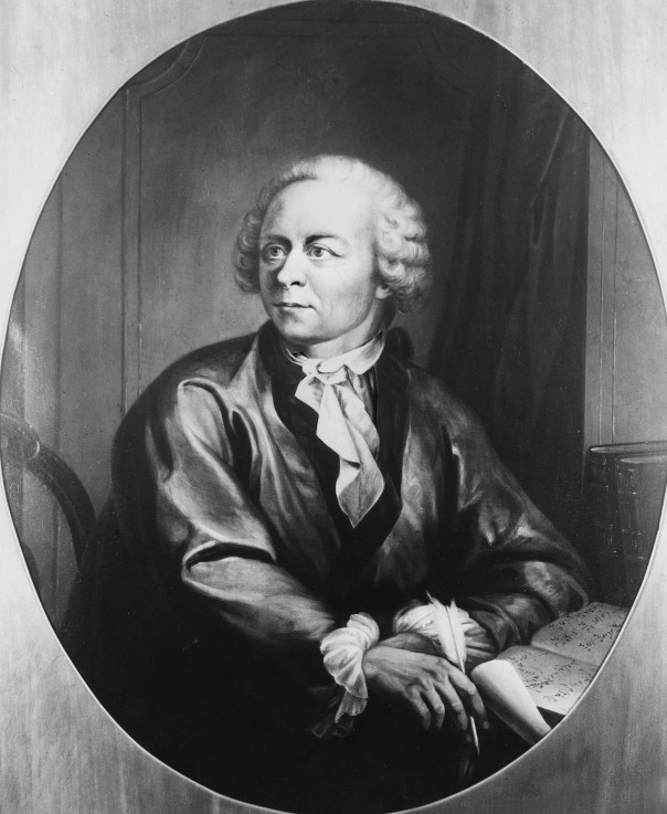 Portrait of the mathematican Leonhard Euler (1707-1783) van Emanuel Handmann