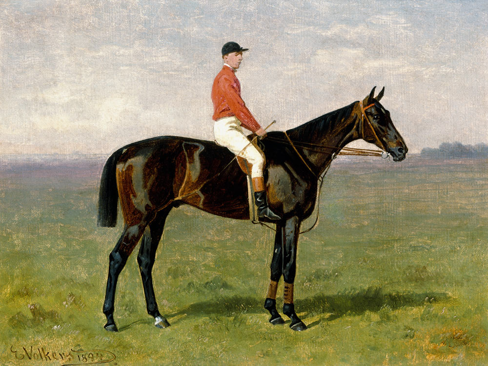 Pferd und Reiter van Emil Volkers