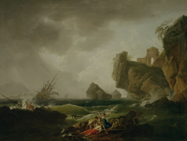 C.J.Vernet, Shipwreck / 1750 van Emile Jean Horace Vernet