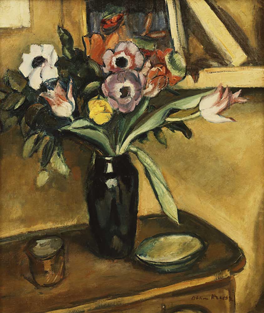 Flower Vase - Anemones and Tulips; Vase de Fleurs - Anemones et Tulipes, van Emile Othon Friesz