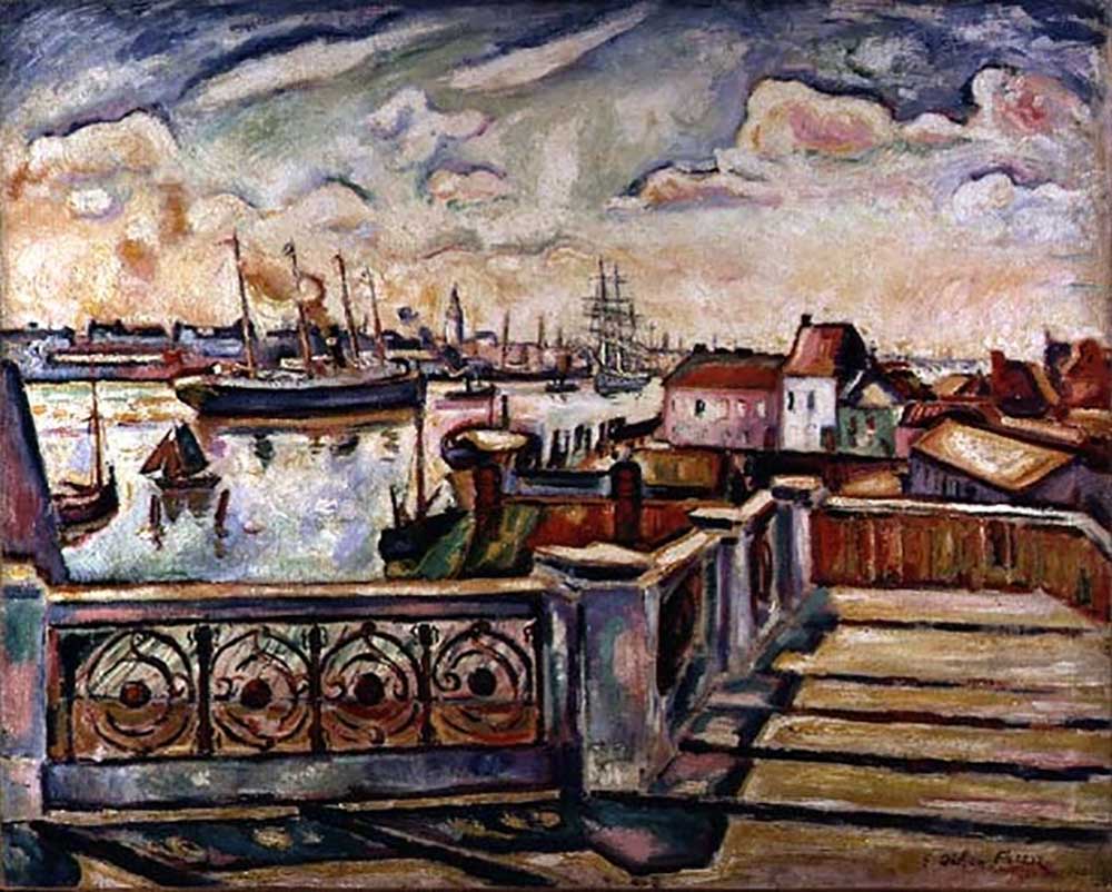 The Port of Antwerp, 1906 van Emile Othon Friesz