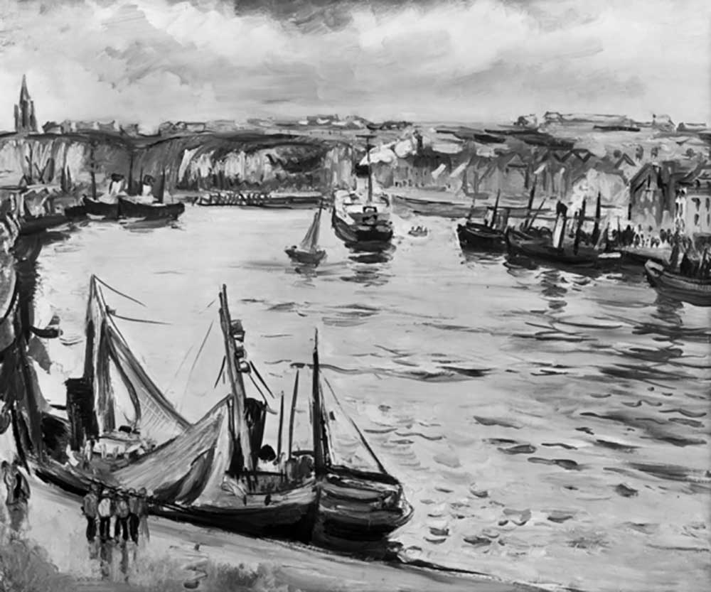 Harbour of Dieppe, France, painting by Othon Friesz, 1930 van Emile Othon Friesz