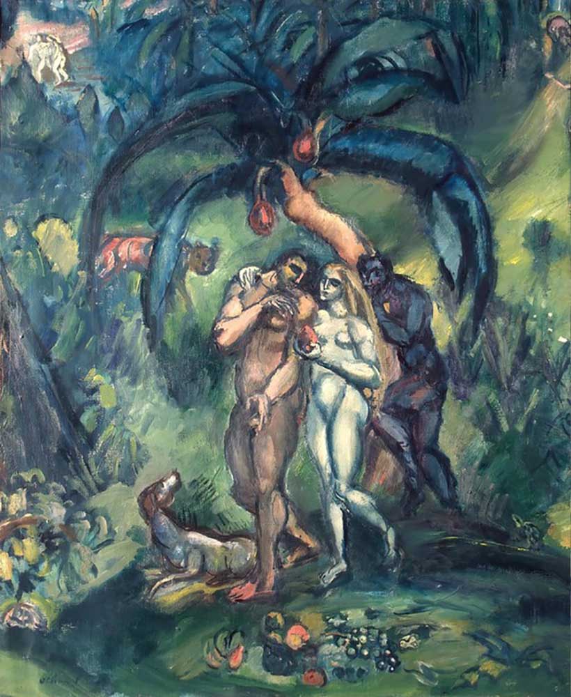 Temptation (Adam and Eve) van Emile Othon Friesz