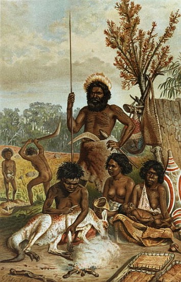 An Australian family-party from New South Wales, from ''The History of Mankind'', Vol.1, by Prof. Fr van English School