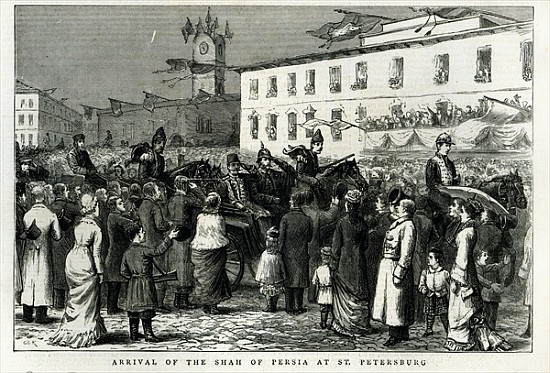Arrival of the Shah of Persia at St. Petersburg, from ''The Graphic'', June 8th 1878 van English School