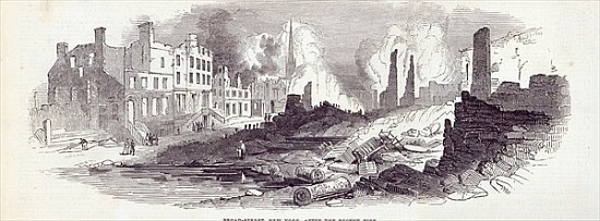 Broad-street, New York, after the recent fire, from ''The Illustrated London News'', 23rd August 184 van English School