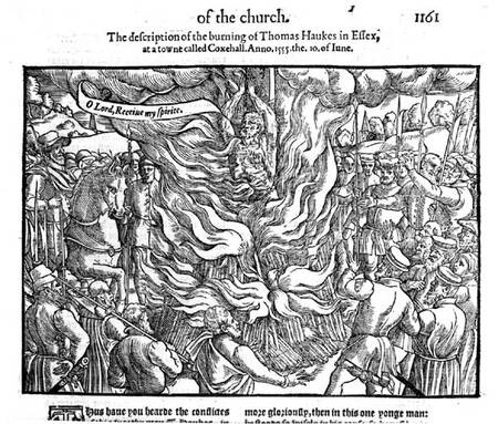 The Burning of Thomas Haukes, 10 June 1555 van English School